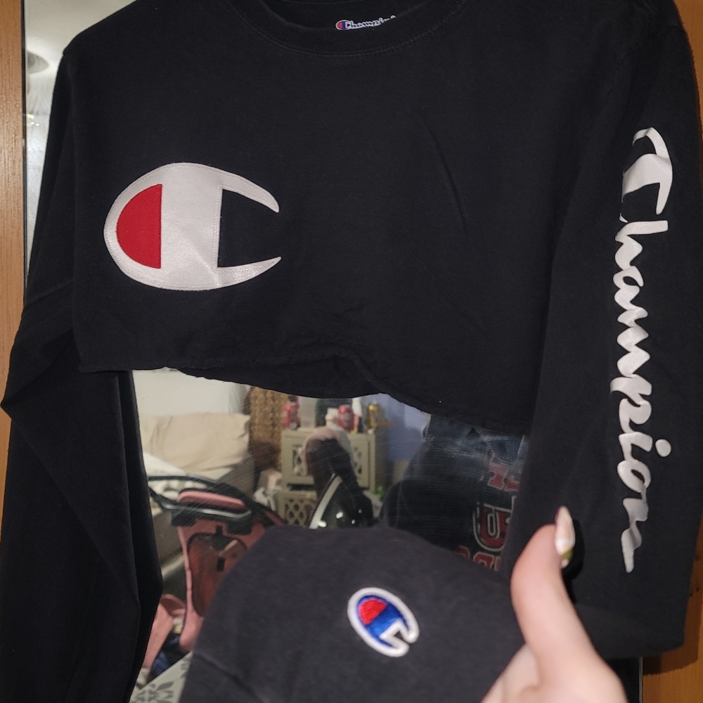 Champion long sleeve crop top